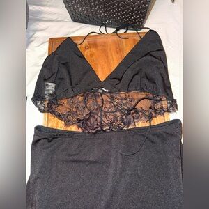 FN Black Lace Skirt Set